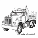 Detailed Mack Truck Coloring Pages for Adults 1