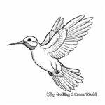 Detailed Male Ruby Throated Hummingbird Coloring Pages 1