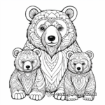 Detailed Mama Bear Coloring Pages for Adults 1