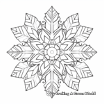 Detailed Mandala Snowflake Coloring Pages for Adults 1