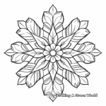 Detailed Mandala Snowflake Coloring Pages for Adults 4