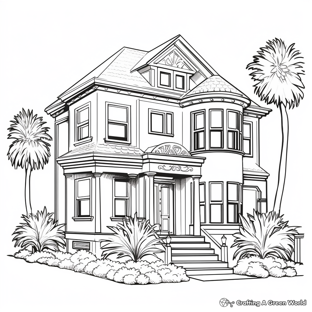 Printable House Coloring Pages