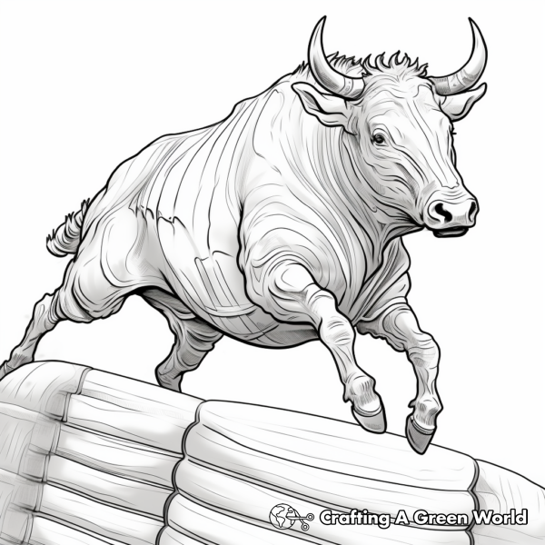 Bucking Bull Coloring Pages - Free &amp; Printable!