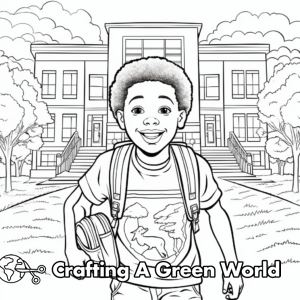 First Day Of School Coloring Pages - Free & Printable!
