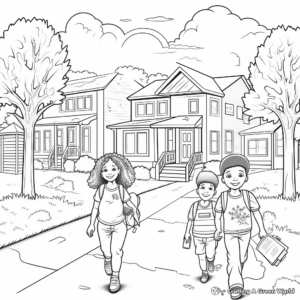 Detailed Middle School First Day Coloring Pages for Adults 4