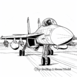 Detailed Military F18 Coloring Pages 3