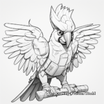 Detailed Military Macaw Coloring Pages for Adults 1
