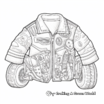 Detailed Motorcycle Jacket Coloring Pages for Adults 2