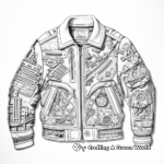 Detailed Motorcycle Jacket Coloring Pages for Adults 3