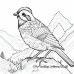 Detailed Mountain Quail Coloring Pages for Adults 3