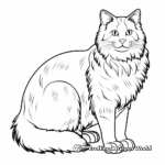 Detailed Norwegian Forest Cat Coloring Pages 2
