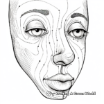 Detailed Nose Anatomy Coloring Pages for Adults 1