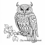 Detailed Owl Coloring Pages for Adults 2
