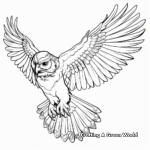 Detailed Owl in Flight Coloring Pages 4