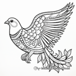 Detailed Peace Dove Coloring Pages for Adults 1