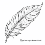 Detailed Peacock Feather Coloring Pages 3