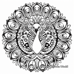 Detailed Peacock Mandala Coloring Pages for Adults 1