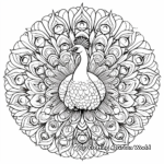 Detailed Peacock Mandala Coloring Pages for Adults 2
