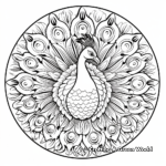 Detailed Peacock Mandala Coloring Pages for Adults 4