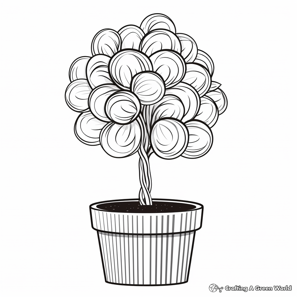 Detailed Peppermint Plant Coloring Pages 2