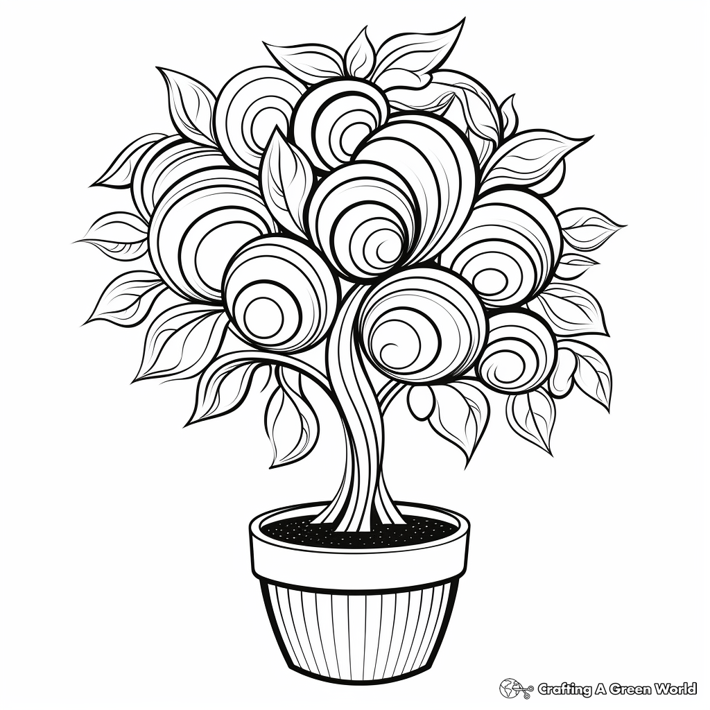 Detailed Peppermint Plant Coloring Pages 3