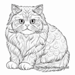 Detailed Persian Cat Coloring Pages for Adults 1