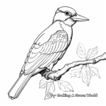 Detailed Pileated Woodpecker Coloring Pages 3