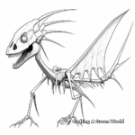 Detailed Pterodactyl Skeleton Coloring Pages 4