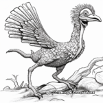Detailed Pyroraptor Fossil Coloring Pages 2
