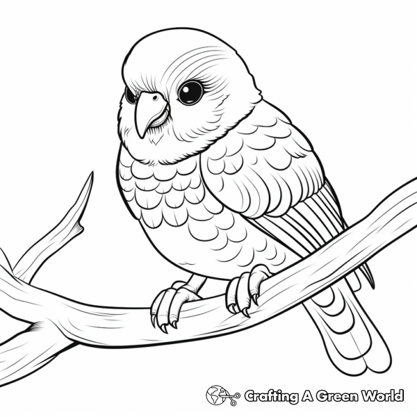 Parakeet Coloring Pages Free Printable 