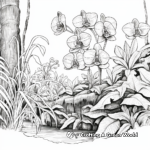 Detailed Rainforest Orchid Coloring Pages 1