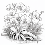 Detailed Rainforest Orchid Coloring Pages 2