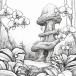 Detailed Rainforest Orchid Coloring Pages 3