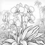 Detailed Rainforest Orchid Coloring Pages 4