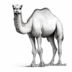 Detailed Realistic Camel Coloring Pages 2