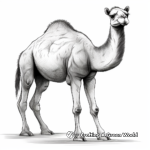 Detailed Realistic Camel Coloring Pages 3