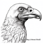 Detailed Red-Headed Vulture Coloring Pages for Adults 1