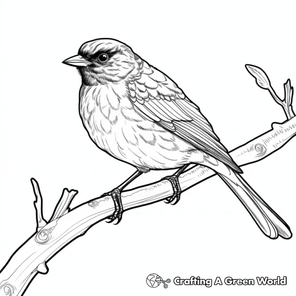 Red Winged Blackbird Coloring Pages - Free &amp; Printable!