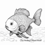 Detailed Redbreast Sunfish Coloring Pages for Adults 1