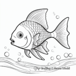 Detailed Redbreast Sunfish Coloring Pages for Adults 3