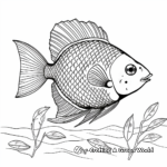 Detailed Redbreast Sunfish Coloring Pages for Adults 4