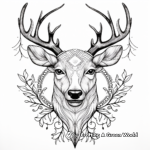 Detailed Reindeer Mandala Coloring Pages for Adults 4