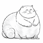 Detailed Robust Cat Coloring Pages for Adults 1