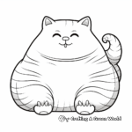 Detailed Robust Cat Coloring Pages for Adults 4