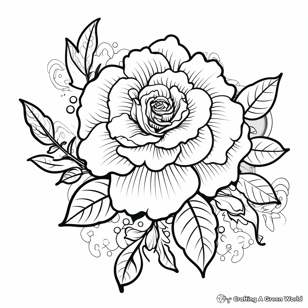 rose flower vase of coloring page element with graphic illustration pencil  line art design 12714585 Vector Art at Vecteezy