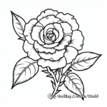 Detailed Rose Flower Coloring Pages 3