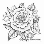 Detailed Rose Flower Coloring Sheets for Adults 2