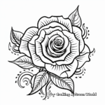 Detailed Rose Flower Coloring Sheets for Adults 3