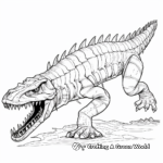 Detailed Sarcosuchus Skeleton Coloring Pages 1