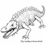 Detailed Sarcosuchus Skeleton Coloring Pages 2